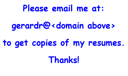 Contact GR for Resumes